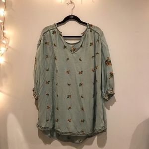 Quarter Sleeve Floral Dress